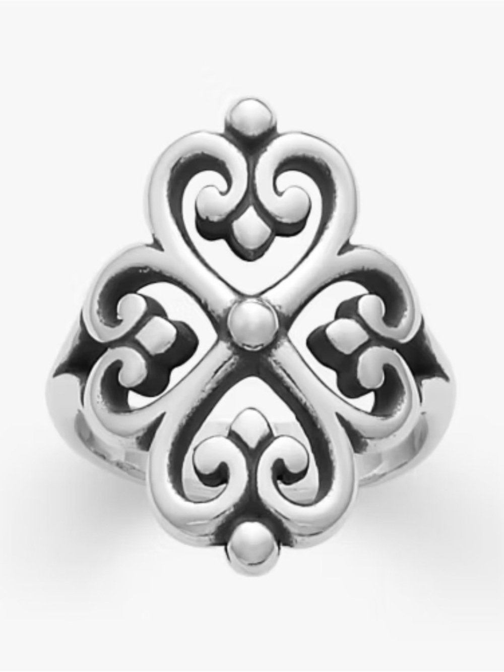 James Avery sterling silver “Adorned Hearts Ring”
